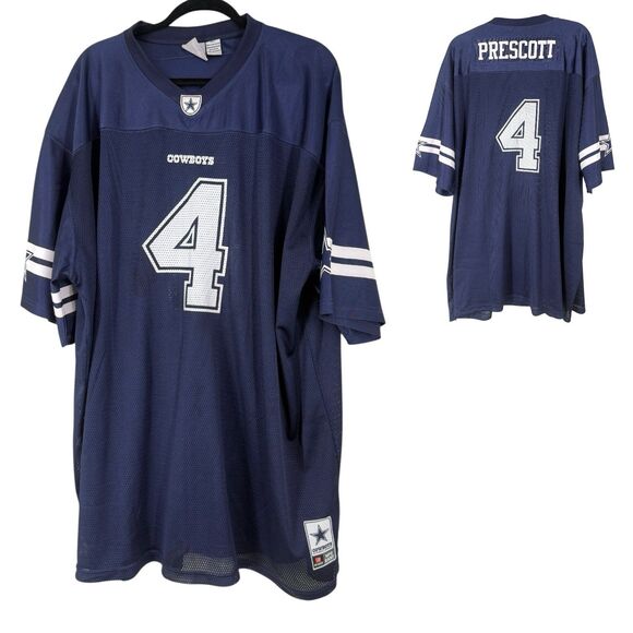 Dallas Cowboys Dak Prescott #4 Mesh Jersey Navy Blue 4XLT NFL Fan Apparel - Picture 1 of 7